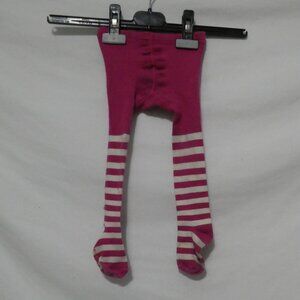 BABY GAP | 12-24 months | Pink and White Striped Tights | Brown Bear Back | GUC